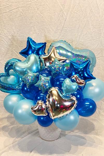 海を表現した爽やかなバルーンギフト